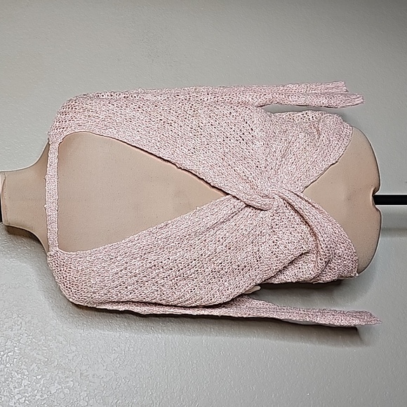 NWT Altar'd State Small/Medium Open back sweater Dusty pink - Picture 2 of 7